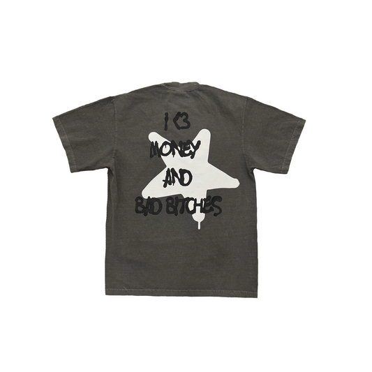 I <3 MONEY & BAD BITCHES (grey)